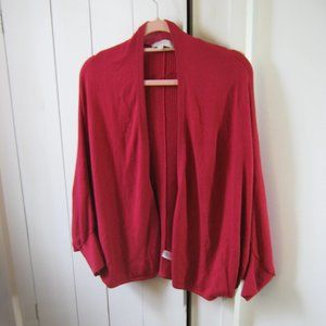 LOFT Dark Pink Open Cardigan